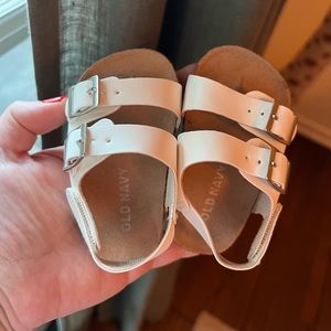 Baby 3-6 Month Old Navy 2 Buckle/Velcro Back Sandals - Brand New never worn!